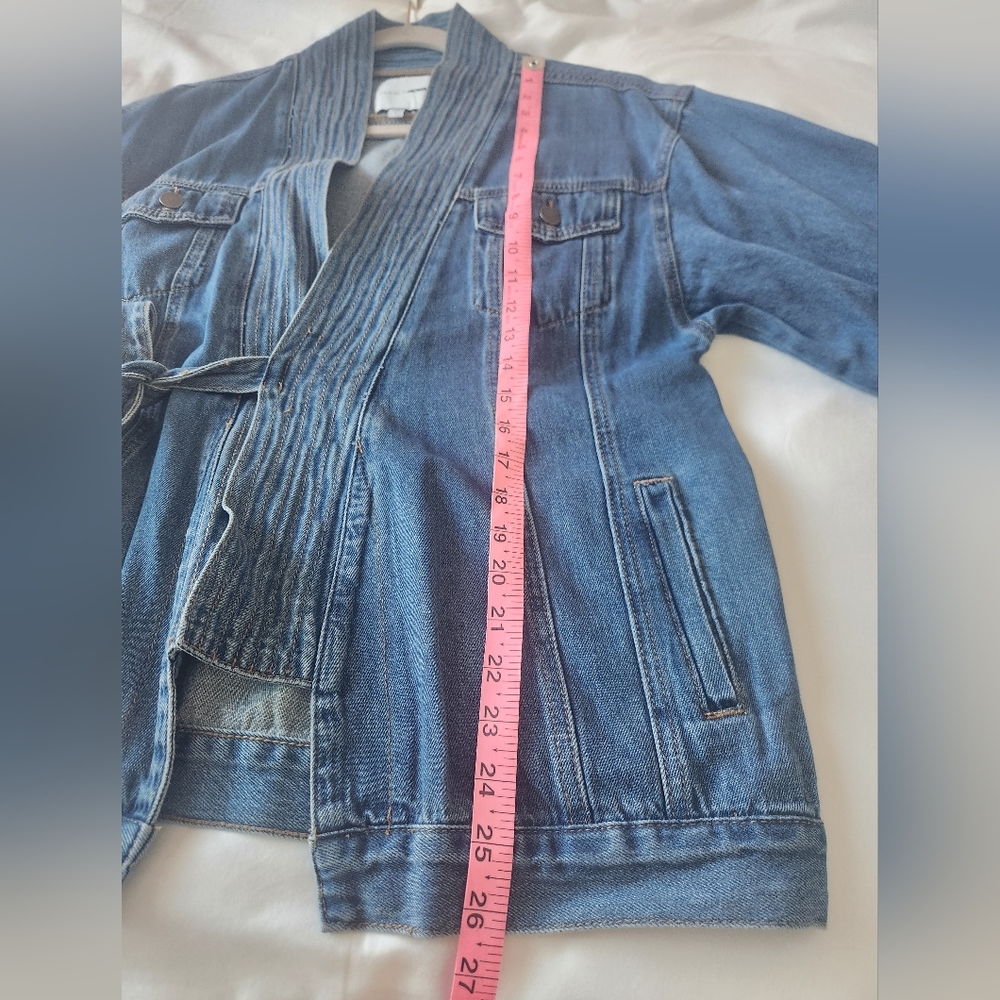 Denim Wrap Jacket - Blue - Picture 10 of 13